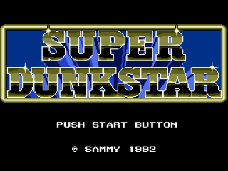 Super Dunk Star title screen for Super Famicom